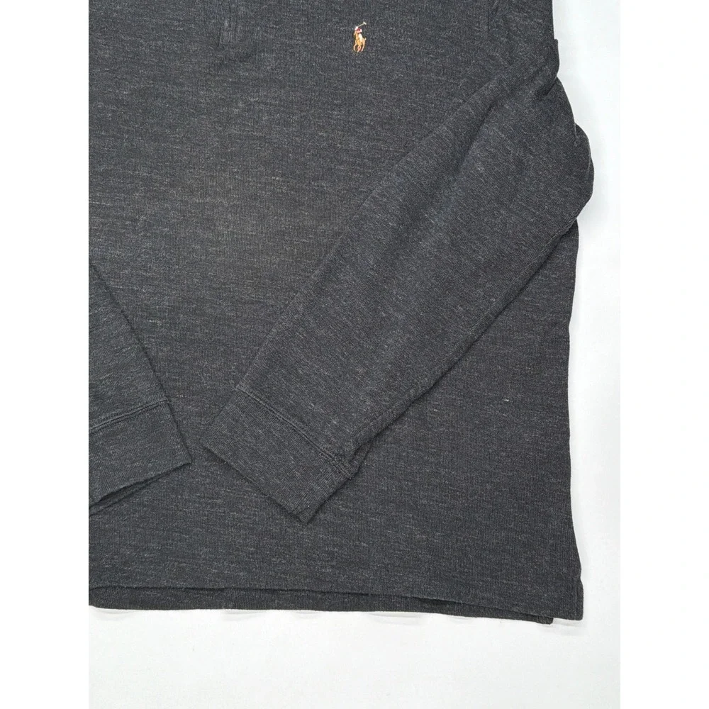 Polo Ralph Lauren Men's Charcoal Heather 1/4 Zip Long Sleeve Pullover Sweater XL